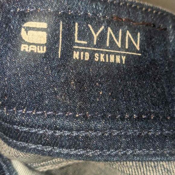 G-Star Raw Lynn Mid Skinny Distressed Jeans sz 26W/30L - Picture 6 of 7